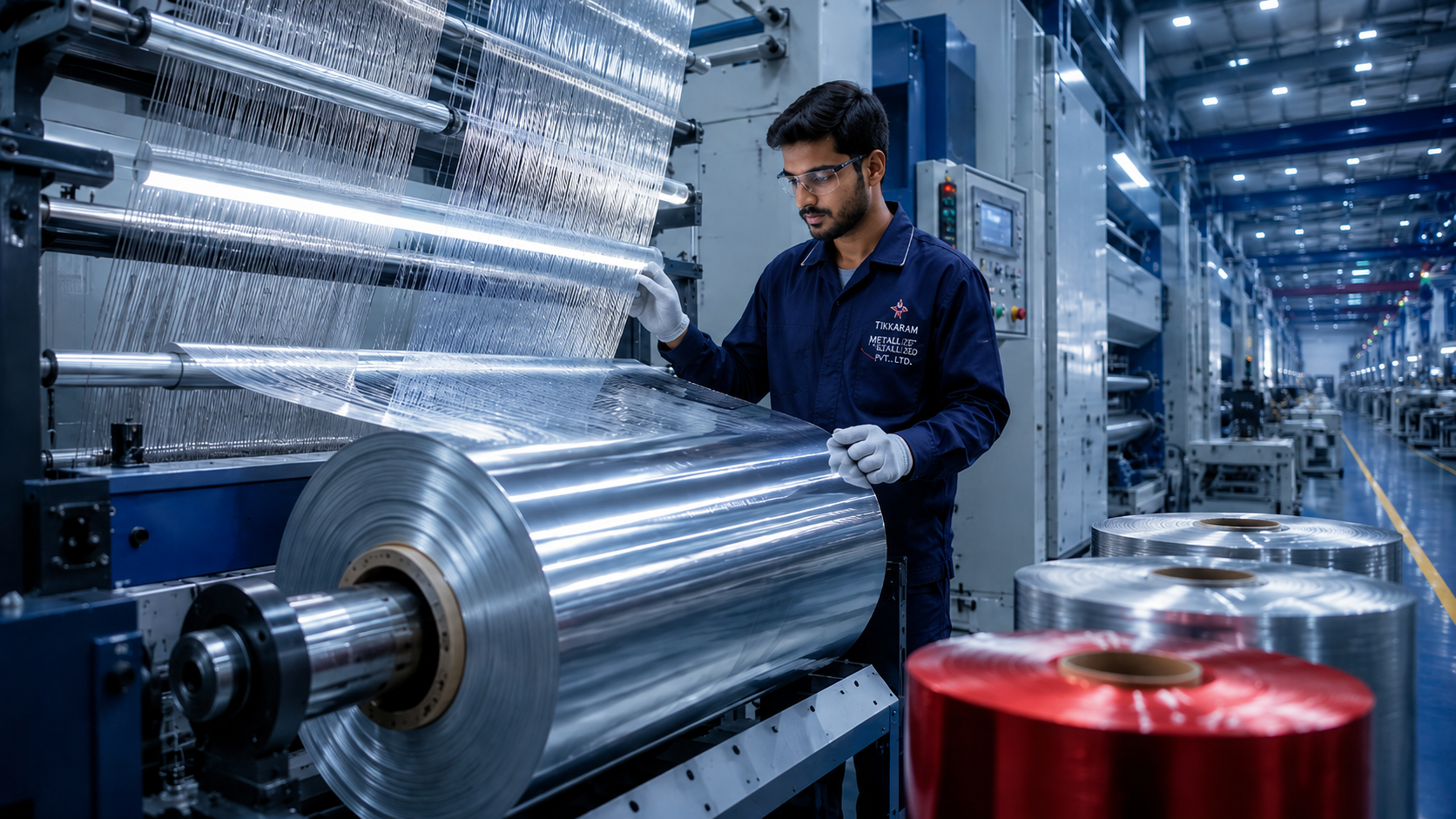 Advanced metallic film and textile manufacturing process